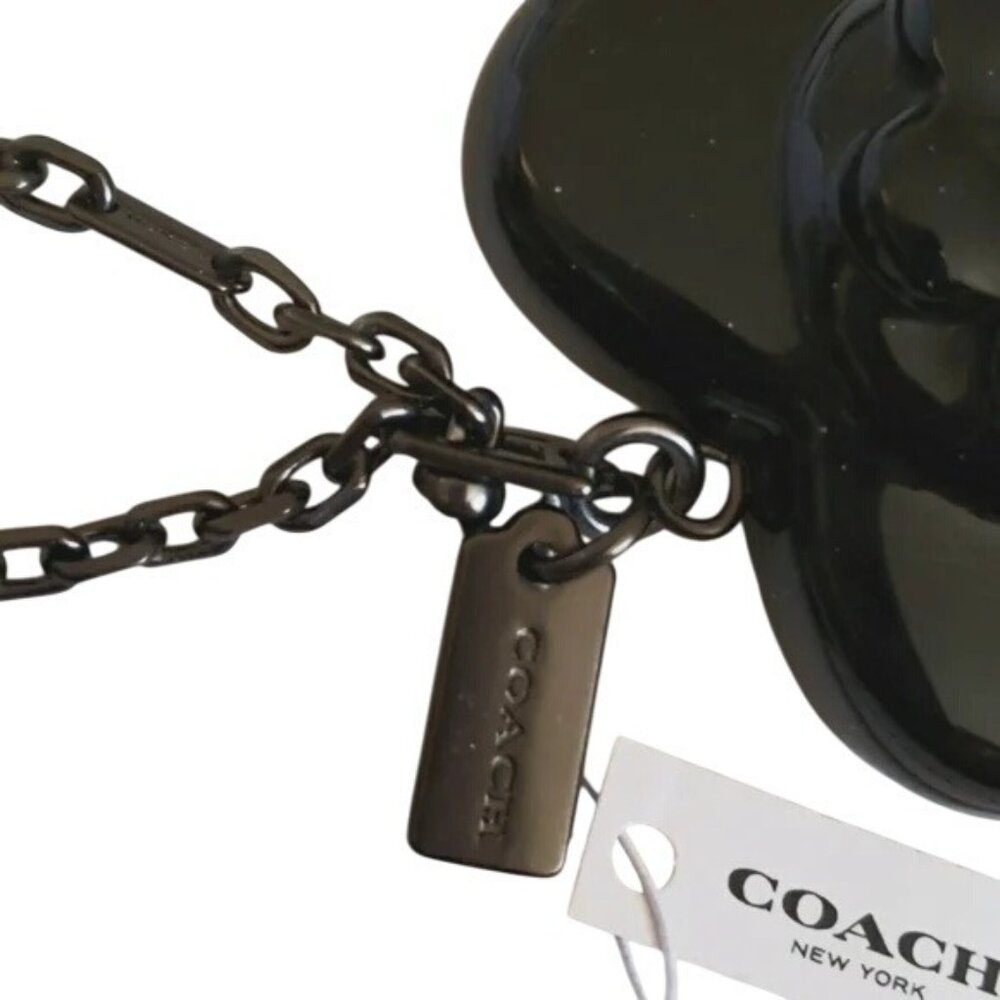 SOLD! Coach X Richard Bernstein Limited Edition Black Jello Heart Acrylic Charm - Picture 4 of 6